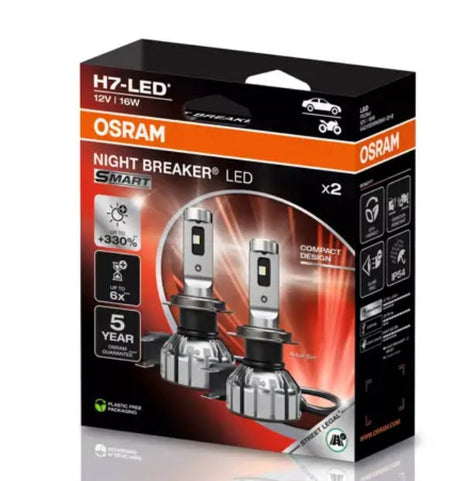Izzó 12V 16W H7 Osram Night Breaker LED sada s povolením dopravního úřadu