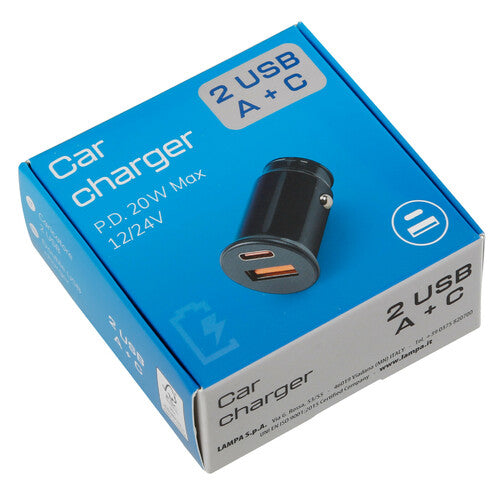 Autonabíječka USB-C a USB-A výstupem