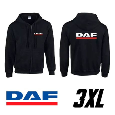 Černý mikina s kapucí DAF logem