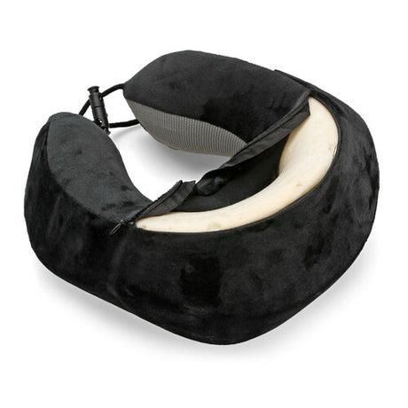 Cestovní polštářek ergonomický černo šedý