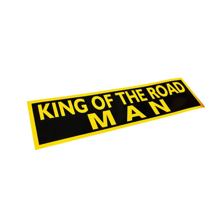 Nálepka s nápisem King of the road