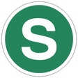 Samolepka S (zelený kruh) Euro I-II