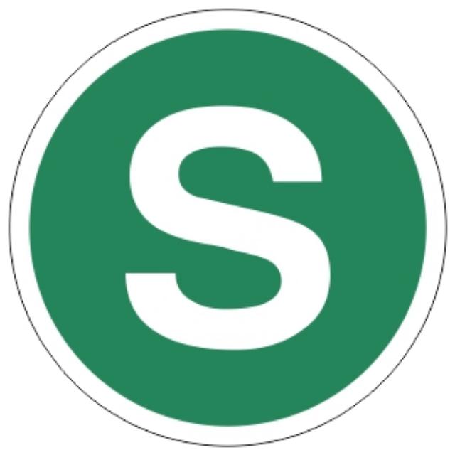 Samolepka S (zelený kruh) Euro I-II