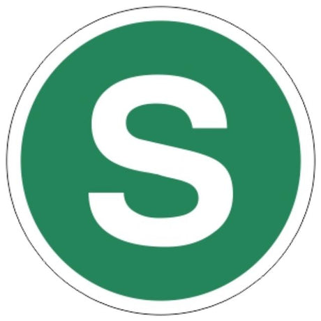 Samolepka S (zelený kruh) Euro I-II