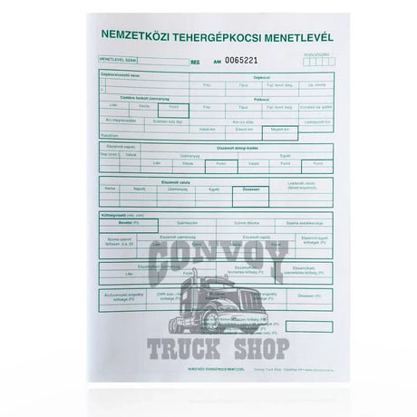 Formulář Mezinárodního nákladního listu