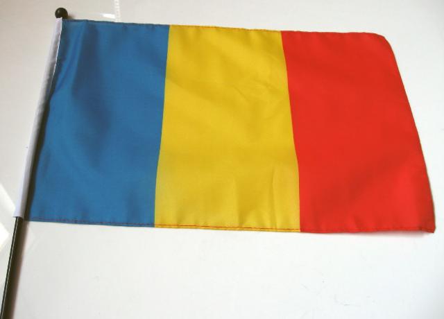 Vlajka s automobilovou rukojetí Rumunsko (30x45 cm)