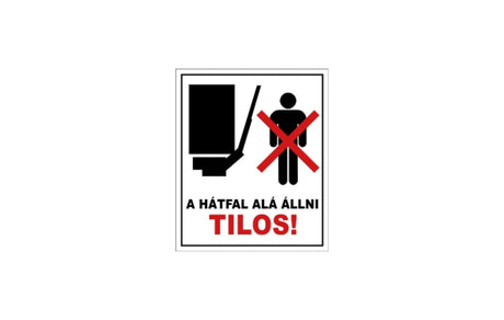 Matrice Zakázáno stát se pod zadní stěnou!