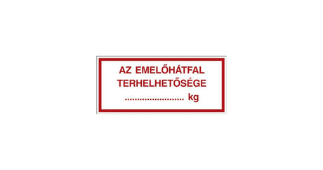 Nálepka Nosnost zdvihu