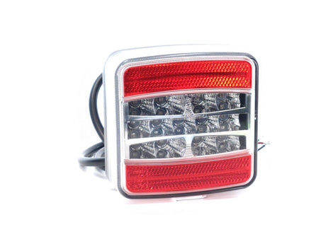 LED světlo 3 funkční s krychlovou hranolovou optikou 12/24V