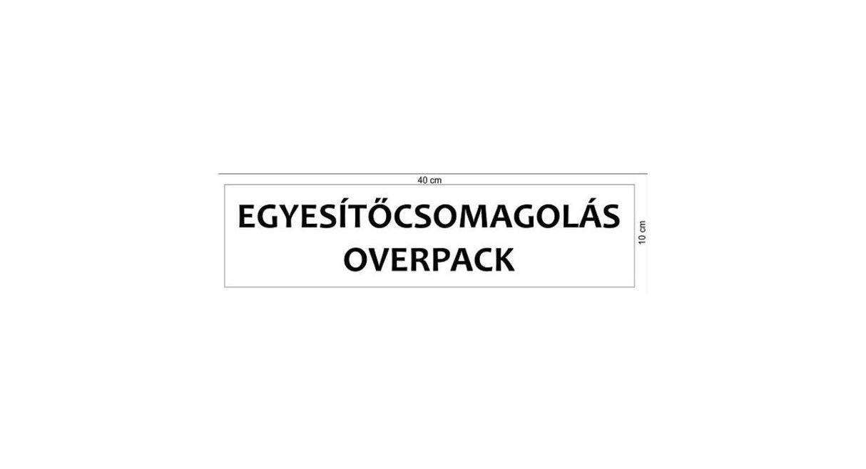 Matrice ADR Přepravní obal / Overpack 40x10cm