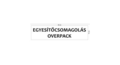 Matrice ADR Přepravní obal / Overpack 40x10cm