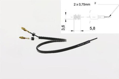 Elektrický kabel 2 x 0,75 mm² 2-žilový čtvercový