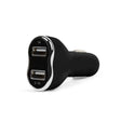 Dvojitý USB autonabíječ do zapalovače na cigarety černý