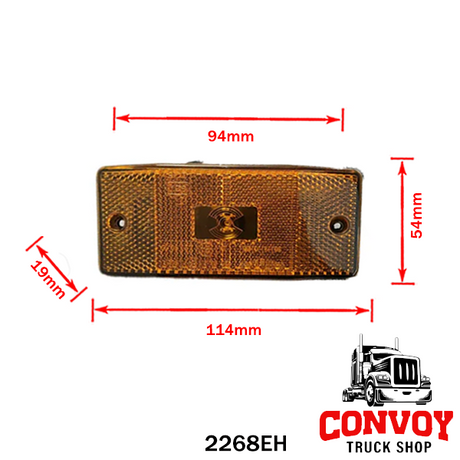 Poziční světlo trapezové prizmatické LED.