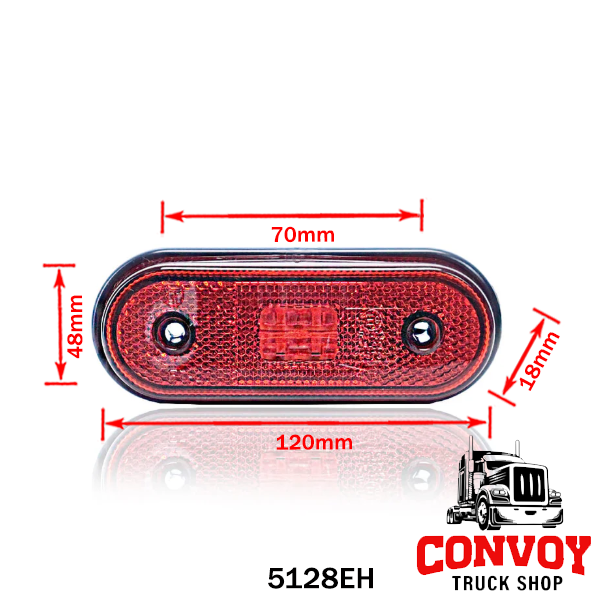 Poziční světlo zaoblená LED lampa se 4 LED.