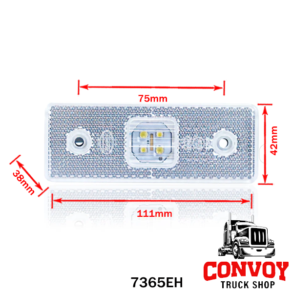 Světlo polohy vestavěné s bílým prizmatickým 4LED kabelem
