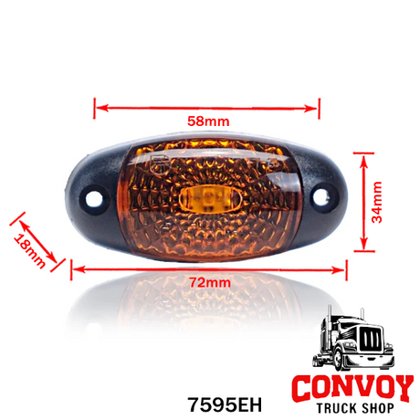 Poziční světlo malá oválná LED lampa