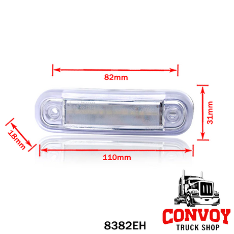 Poziční světlo průhledná LED lampa