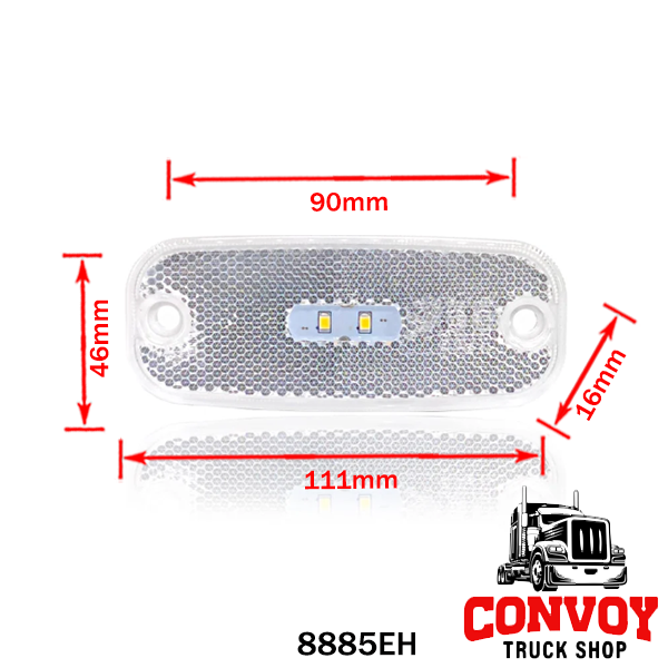 Poziční světlo zaoblená LED lampa 2 LED 12/24 V