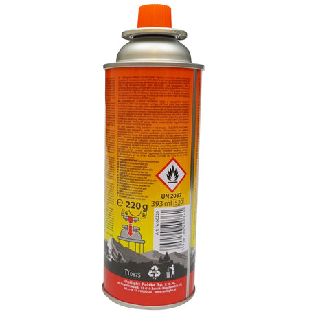Plynová kartuše – 393 ml náplň pro vařiče a stanové ohřívače