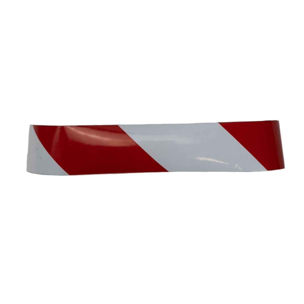 Reflexní páska 5 cm široká červeno-bílá pruhovaná
