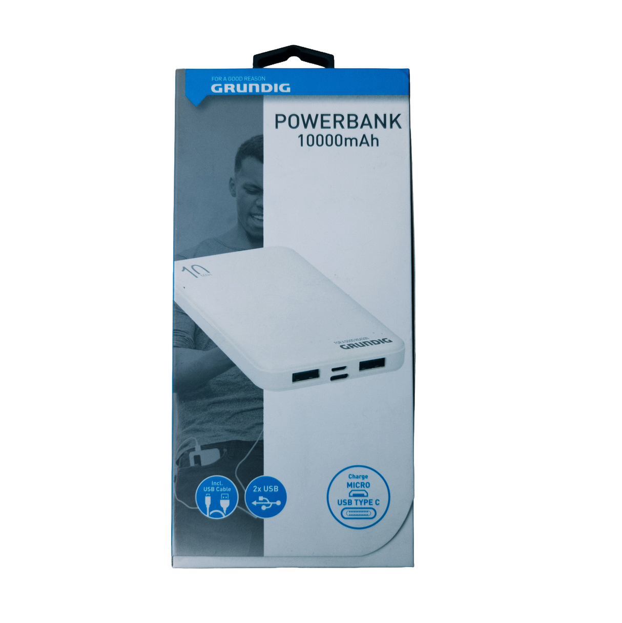 Powerbanka s rychlonabíjením pro vyhřívané vesty bílá