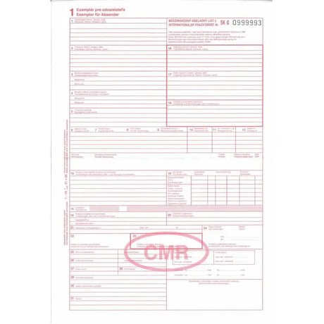 CMR listy 5 stranové
