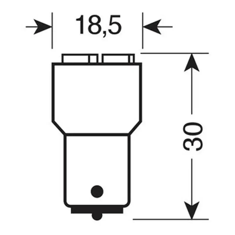 LED autožárovka P21W modrá