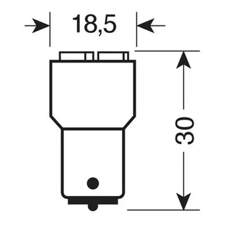 LED autožárovka P21W modrá
