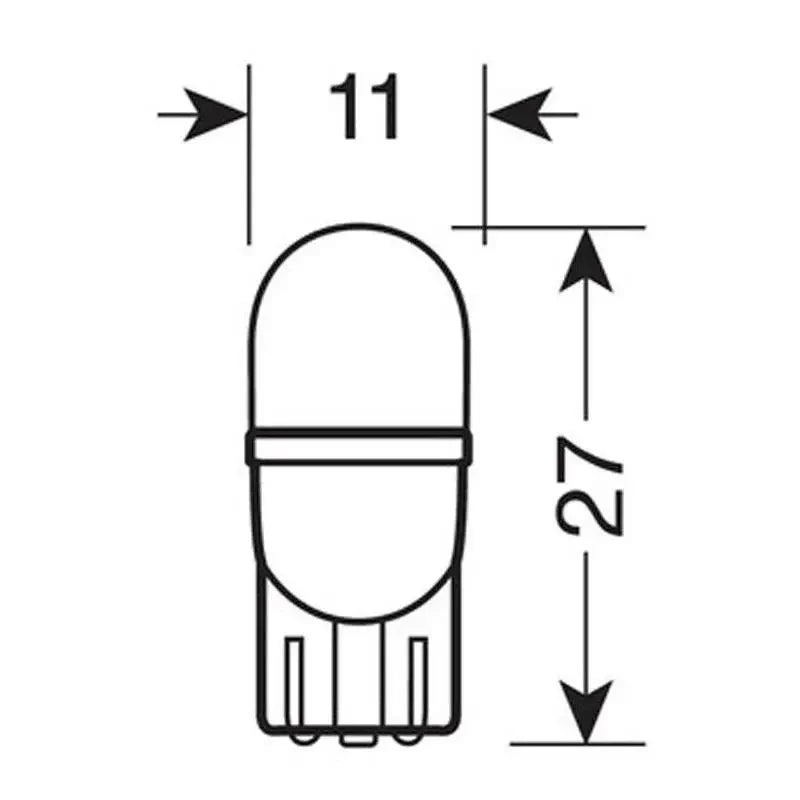 LED autožárovka T10 modrá 2ks