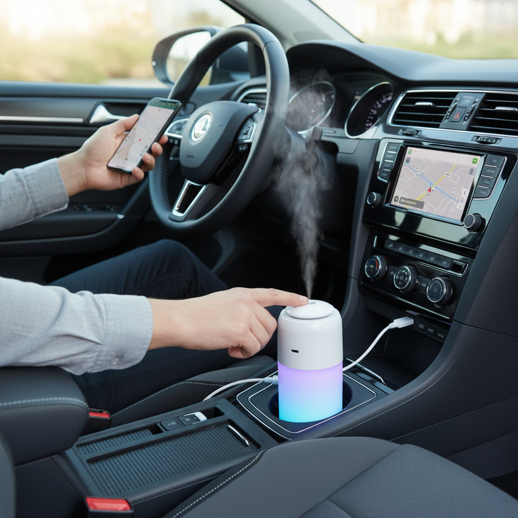 Zvlhčovač vzduchu s LED osvětlením