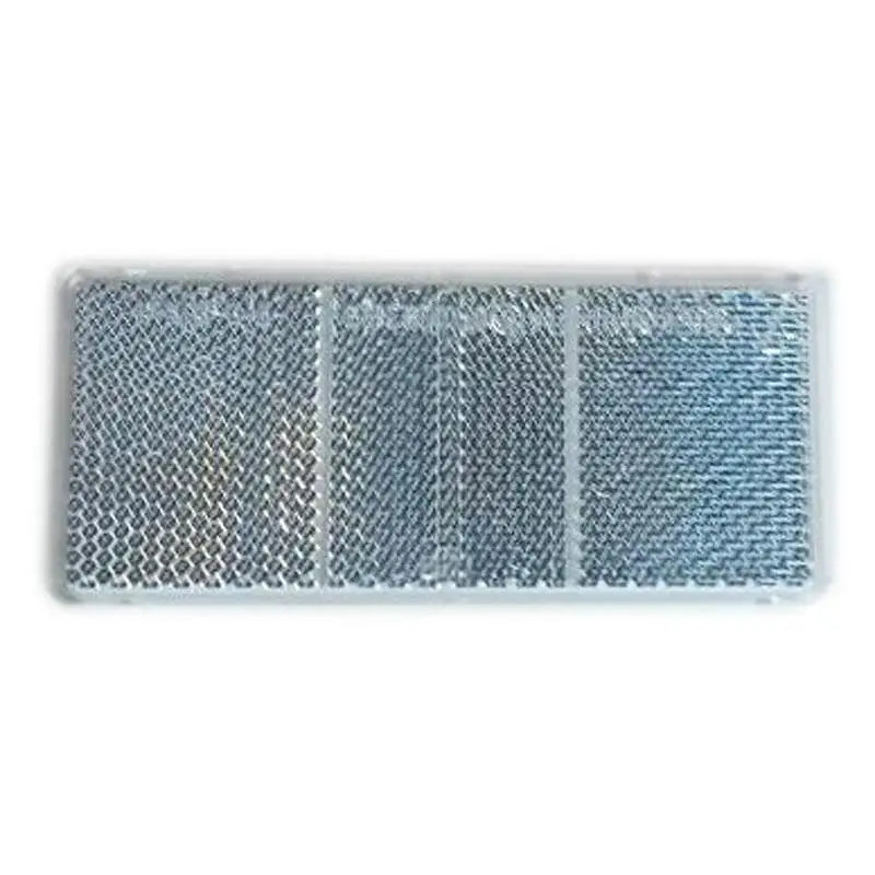 Odrazka s nálepkou hranatá 105x45mm bílá