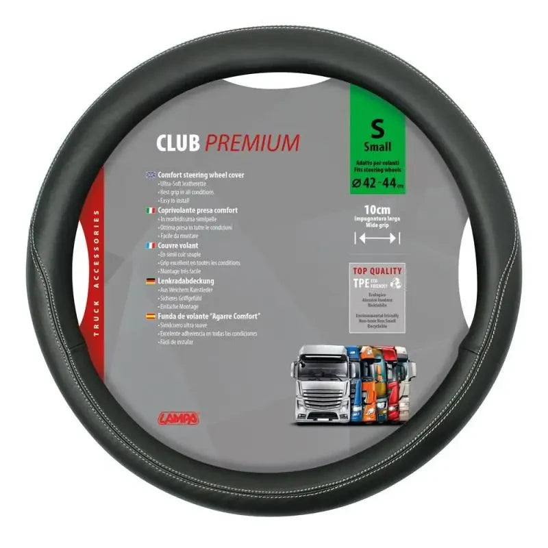Potah volantu CLUB černý S