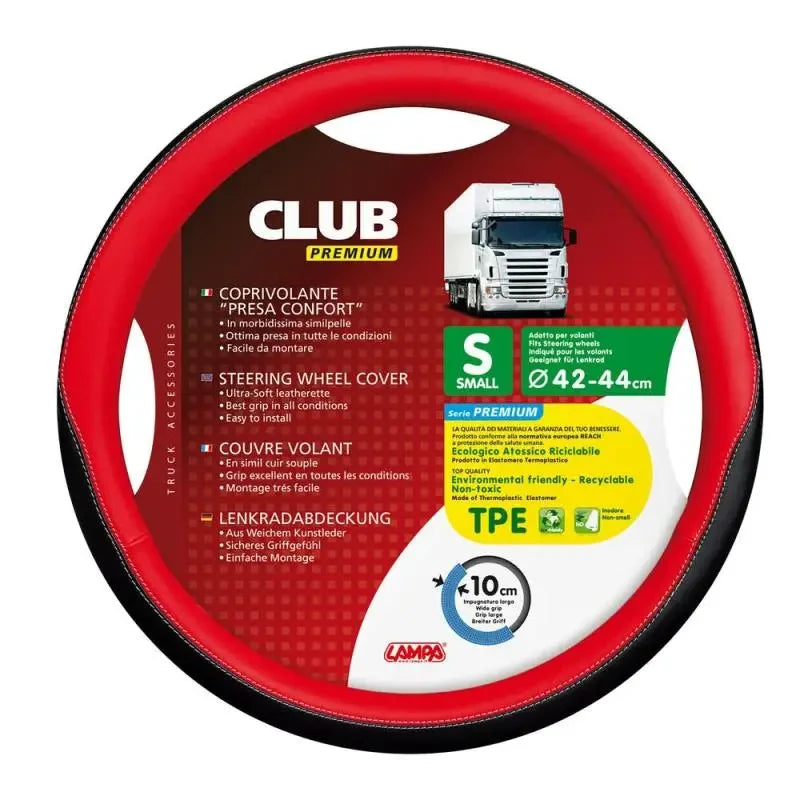 Potah volantu CLUB červený S