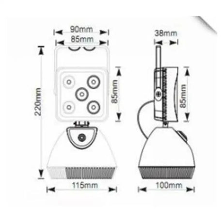 Pracovní LED světlo magnetické 15W