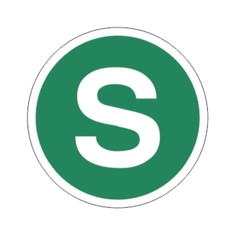 Reflexní samolepka zelená velká S
