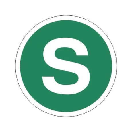 Reflexní samolepka zelená velká S