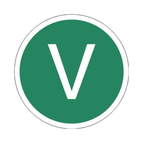 Reflexní samolepka zelená velká V