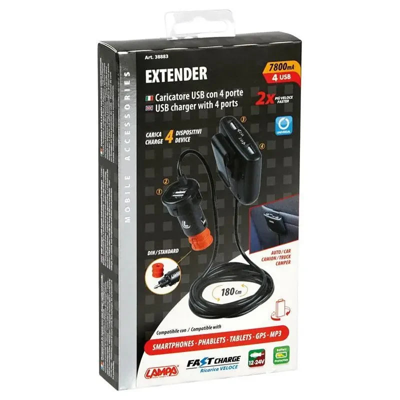 USB nabíječka do auta Extender
